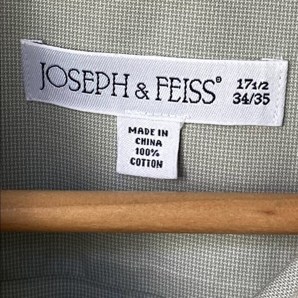 Joseph & Feiss Mens Dress Shirt 34/35 17.5 Cotton - Picture 4 of 4